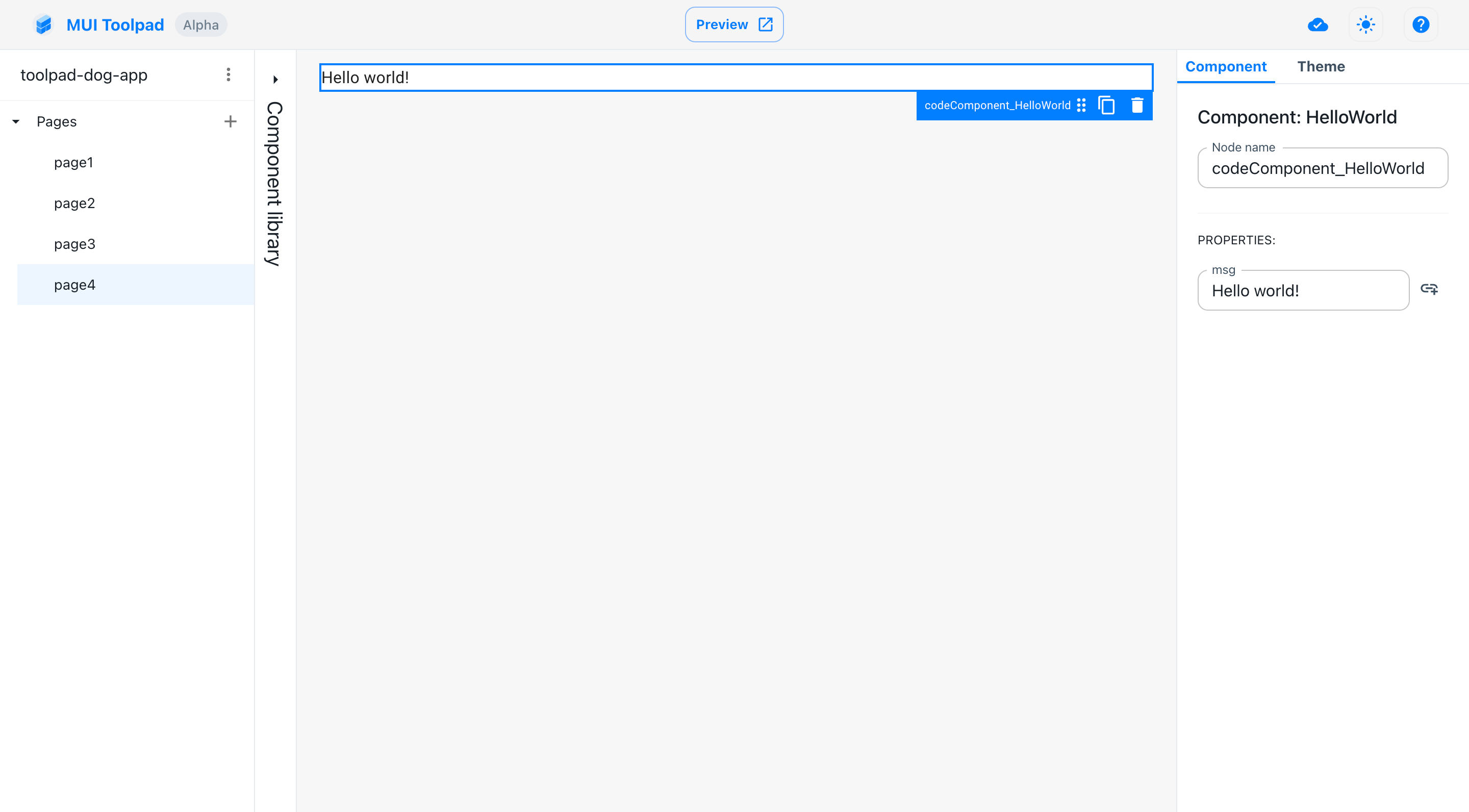 Custom component props